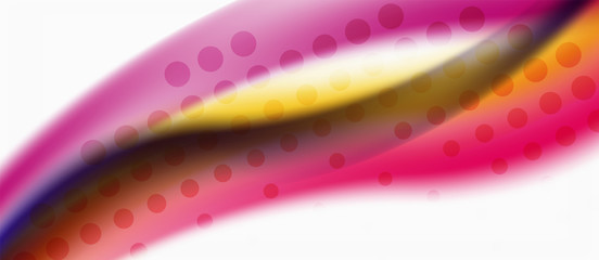 Trendy abstract wave blur pattern, multicolored lines on white background for wallpaper design. Colorful background vector. Creative vector element.