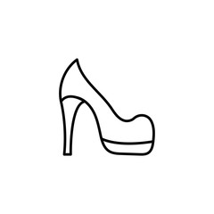 heel shoe accessory isolated icon