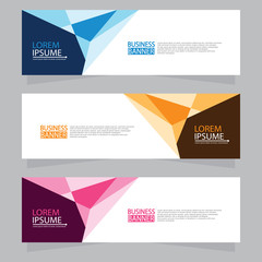 Fototapeta premium Vector abstract design web banner template. Web Design Elements - Header Design. Abstract geometric web banner template on grey background.Modern banner.