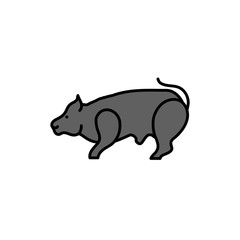 rodent rat animal isolated icon