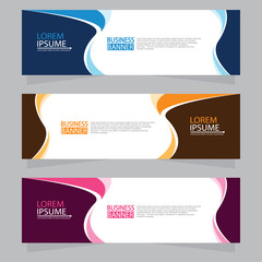 Vector abstract design web banner template. Web Design Elements - Header Design. Abstract geometric web banner template on grey background.Modern banner.