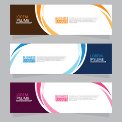 Vector abstract design web banner template. Web Design Elements - Header Design. Abstract geometric web banner template on grey background.Modern banner.