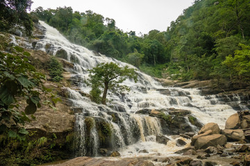 Fototapeta na wymiar Mae Ya Waterfall, the popular place in Chiang Mai , Thailand