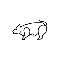 rodent rat animal isolated icon