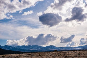 Western landscape with expansive cloud-filled sky