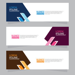 Vector abstract design web banner template. Web Design Elements - Header Design. Abstract geometric web banner template on grey background.Modern banner.