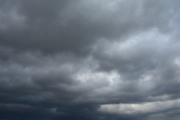 Dark gray cloudy sky background