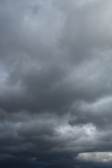 Dark gray cloudy sky background