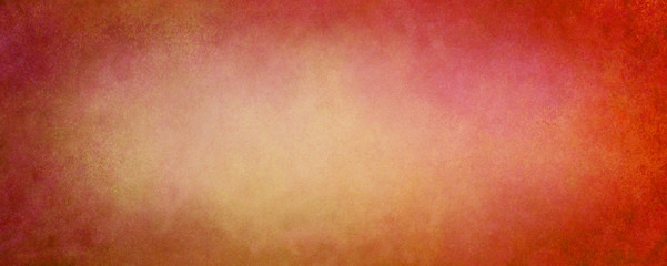 Old background with vintage texture in red pink yellow and orange abstract paint design with grunge and color splash border