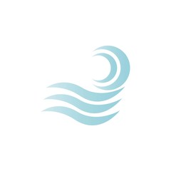 Fototapeta na wymiar wave logo vector illustration template