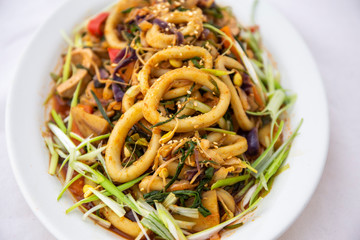 Stir-fried Squid with spicy sauce