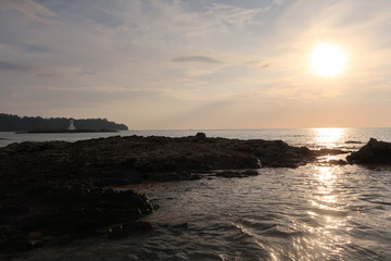 Sunset on the beach in Phang Nga, Thailand
