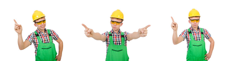 Industrial worker isolated on the white background