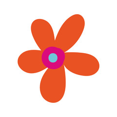 beautiful flower garden decorative icon