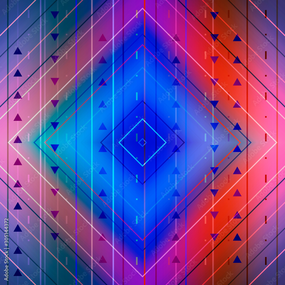 Wall mural abstract background with stripes. various diagonal lines. rhombus geometry shape