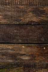 Vintage wooden background with copyspace. Top view