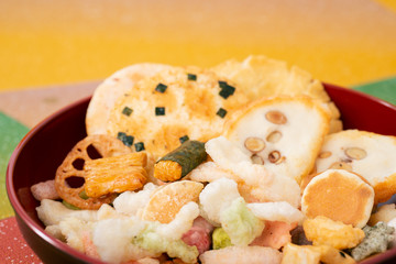 日本のお菓子　おかき