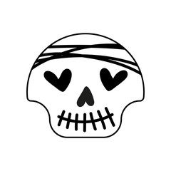 skull head mask painted icon