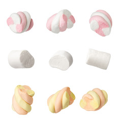 set of colorful marshmallows