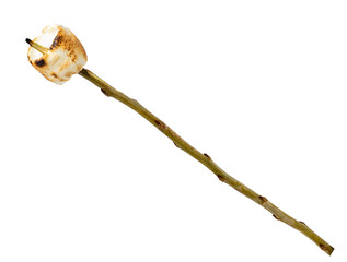 toasted marshmallow on wooden stick