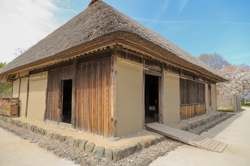 old japanese wooden house