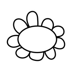 beautiful flower garden decorative icon