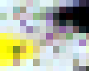Violet green white yellow squares, abstract background with squares