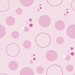 Bubble blowing, Pink Bubbles, seamless repeat. Vector Illustration, surface pattern design