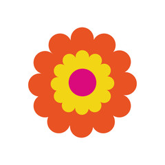 beautiful flower garden decorative icon