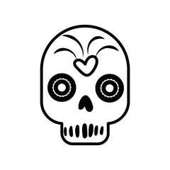 skull head mask painted icon