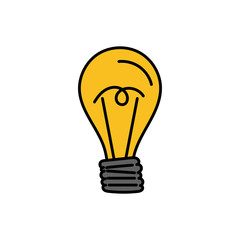 bulb light idea isolated icon