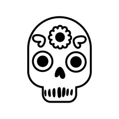 skull head mask painted icon