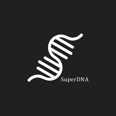 letter s DNA chain simple logo vector