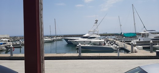 Naklejka premium Un barco en el puerto de Veracruz