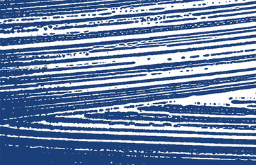 Grunge texture. Distress indigo rough trace. Exqui