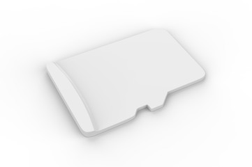 Memory card icon on white background. 3d illustration.