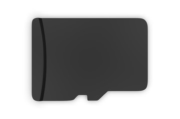 Memory card icon on white background. 3d illustration.