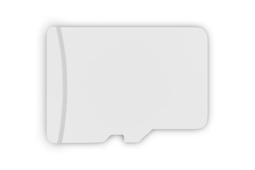 Memory card icon on white background. 3d illustration.
