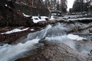 Mountain river and stones