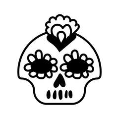 skull head mask painted icon