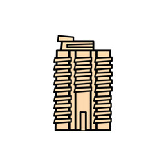 new york building fill style icon