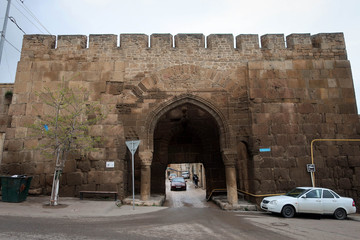 Ancient center of Derbent town, Dagestan, Russia