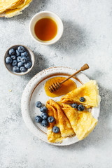 Thin hot pancakes