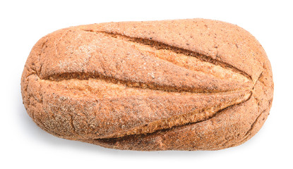 Fresh bread on white background