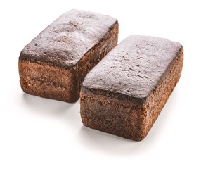 Fresh bread on white background