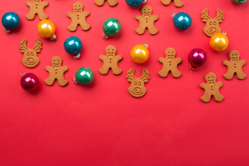 Christmas decoration and gingerbread cookies