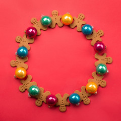 Christmas decoration and gingerbread cookies