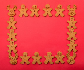 Traditional christmas homemade gingerbread cookies