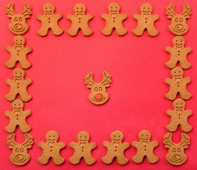 Traditional christmas homemade gingerbread cookies