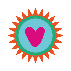 beautiful flower garden with heart decoration